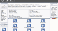 Desktop Screenshot of alfred-music.com